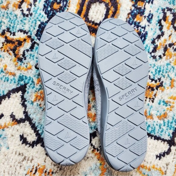 Sperry top-slider gray rio aqua sneakers women's size 8 - Picture 8 of 9